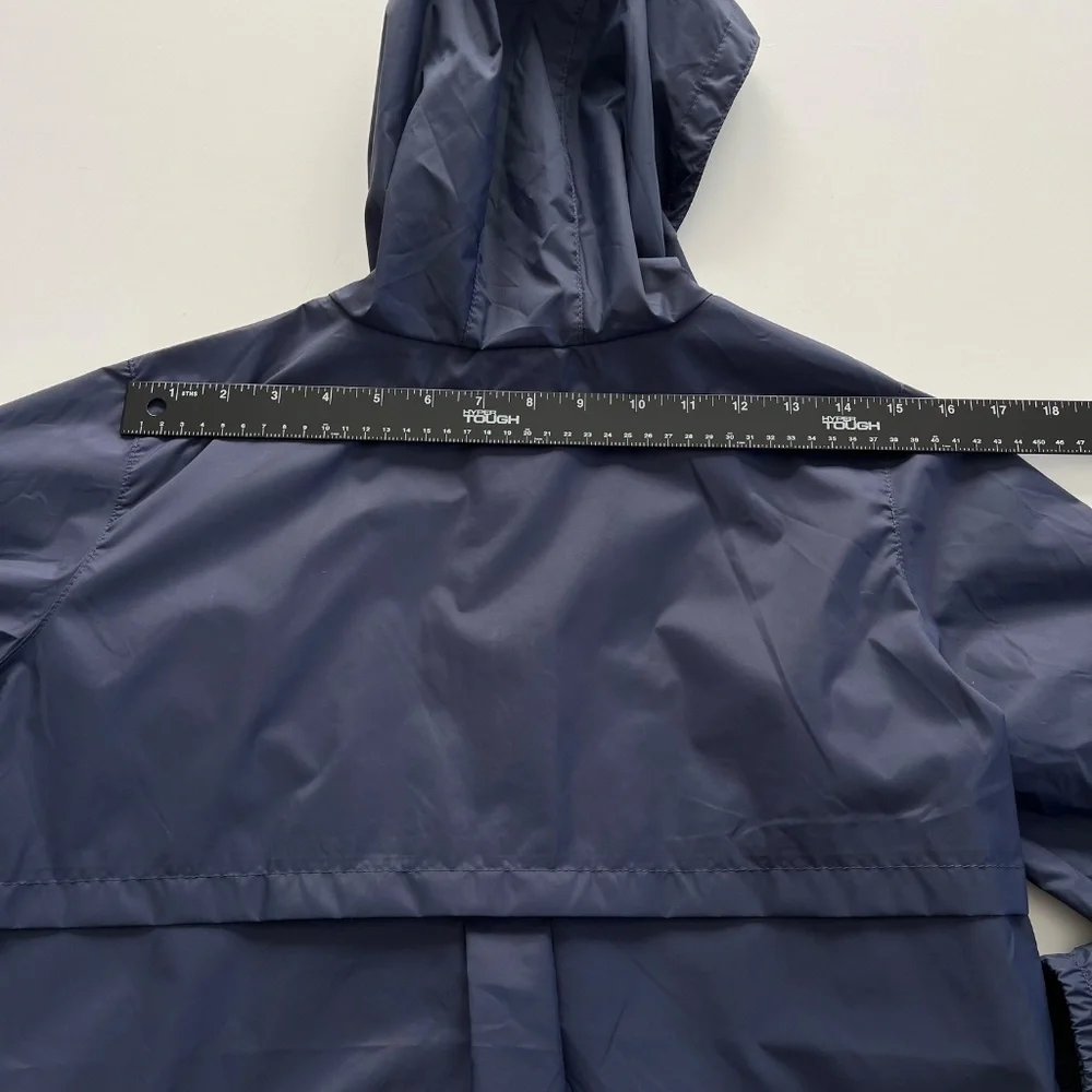 Columbia Unisex Kids Rain Jacket Sz XL 18-20 Navy Blue Windbreaker Light Hooded